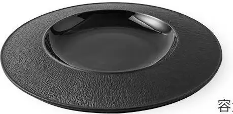 Салатница Sunflower Black. Той Посуда. Диаметр 30 см. Высота 3 см. Диаметр емкос